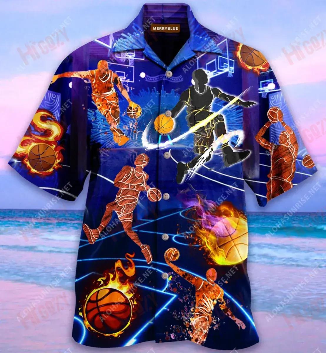 Basketball It'S In My Dna Unisex Short Sleeve Shirt Ocean Hawaiian T Shirts Custom Hawaiian Shirts Funny Hawaiian Shirts, Hawaiian Shirt Gift, Christmas Gift