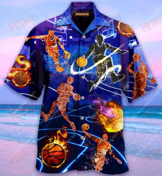 Basketball It'S In My Dna Unisex Short Sleeve Shirt Ocean Hawaiian T Shirts Custom Hawaiian Shirts Funny Hawaiian Shirts, Hawaiian Shirt Gift, Christmas Gift
