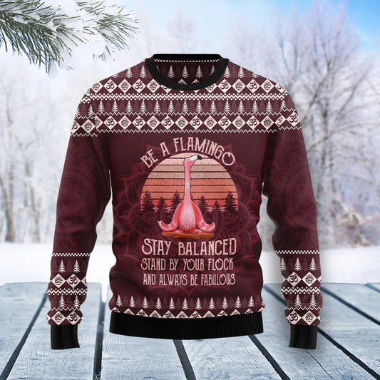 Flamingo Yoga Ugly Christmas Sweater,Christmas Ugly Sweater,Christmas Gift,Gift Christmas 2024