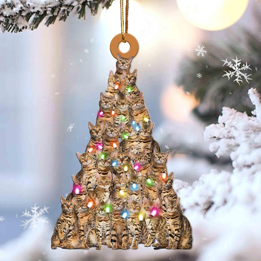 Bengal Cat Lovely Tree Gift For Bengal Cat Gift For Cat Mom Ornament, Christmas Gift,Christmas Decoration