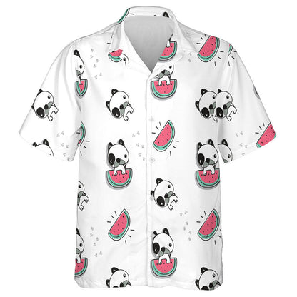 Cute Baby Cartoon With Watermelon Isolated Background Hawaiian Shirt, Hawaiian Shirt Gift, Christmas Gift