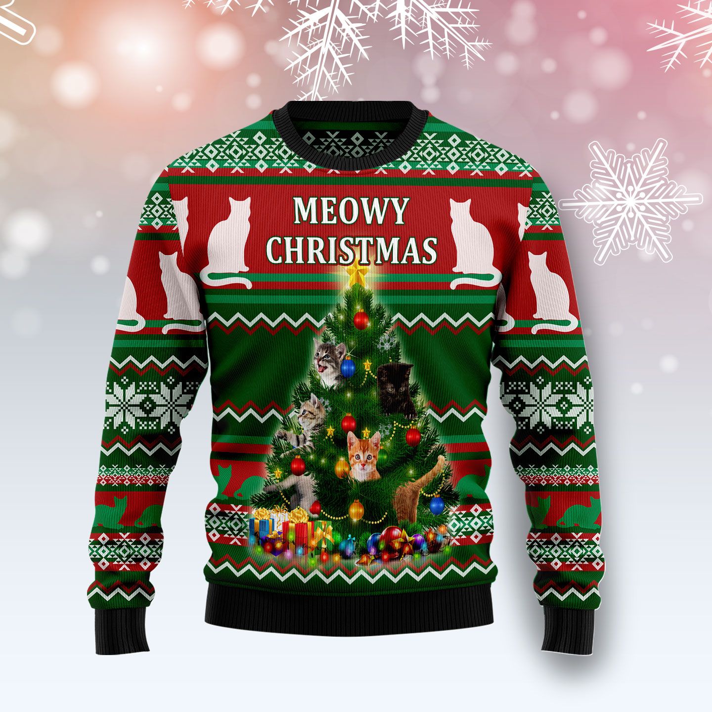 Cat Meowy Ugly Christmas Sweater,Christmas Ugly Sweater,Christmas Gift,Gift Christmas 2022