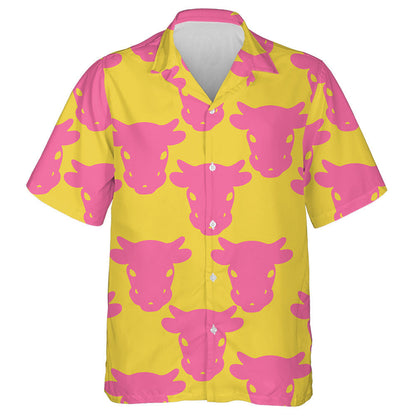 Pink Cow And Bottle I Love Milk Hawaiian Shirt, Hawaiian Shirt Gift, Christmas Gift