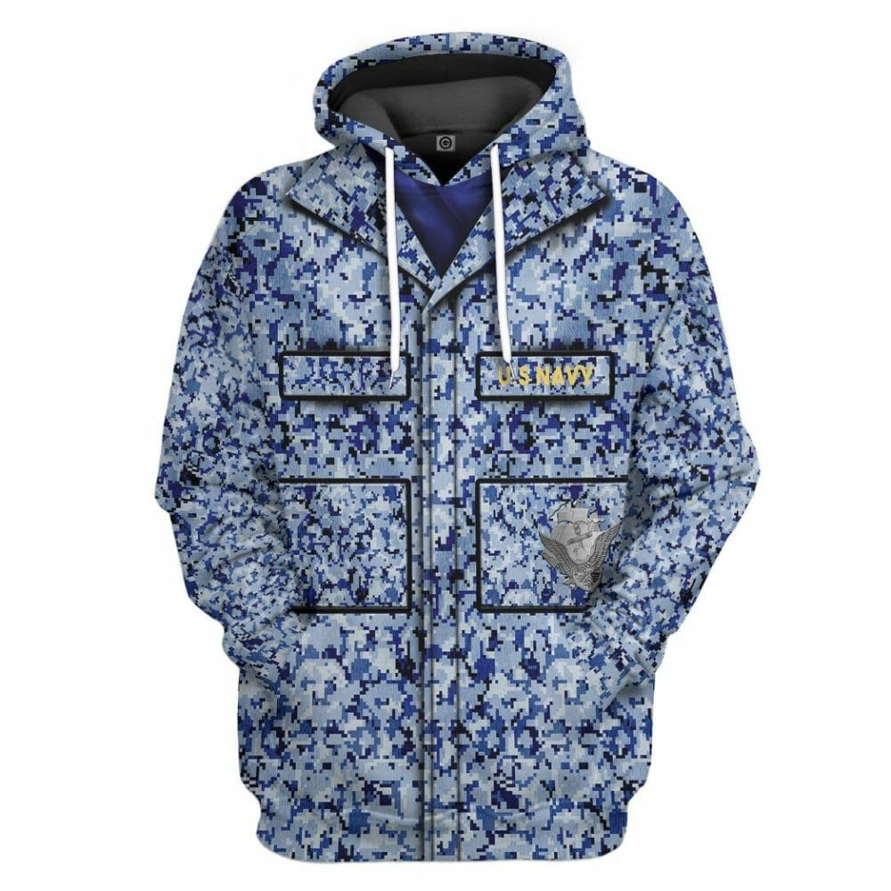 3D US Navy Uniform Tshirt Hoodie Apparel