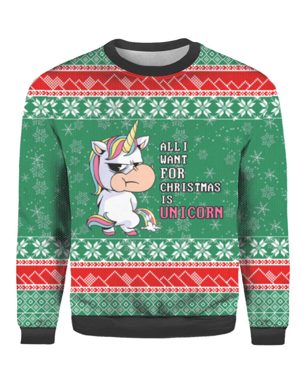 All I Want For Christmas Is A Unicorn Ugly Christmas Sweater, Christmas Ugly Sweater,Christmas Gift,Gift Christmas 2022