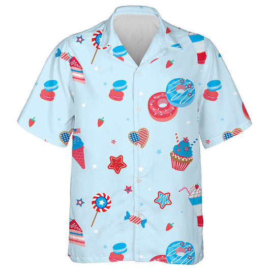 Various Sweet Dessert And Drink For Independence Day Party Hawaiian Shirt, Hawaiian Shirt Gift, Christmas Gift