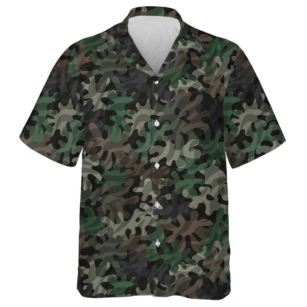Monochrome Coral Reef Camo Zebra Skin Pattern Hawaiian Shirt, Hawaiian Shirt Gift, Christmas Gift