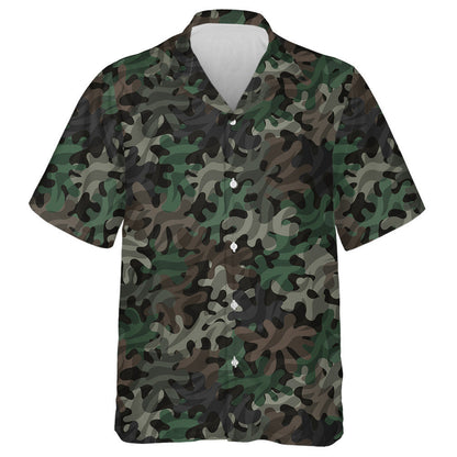 Monochrome Coral Reef Camo Zebra Skin Pattern Hawaiian Shirt, Hawaiian Shirt Gift, Christmas Gift