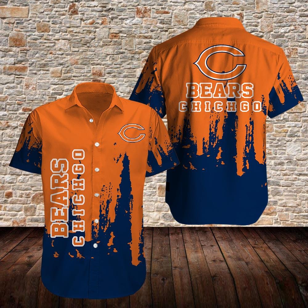 Chicago Bears Hawaiian Shirt_Hawaiian Shirt Gift, Christmas Gift