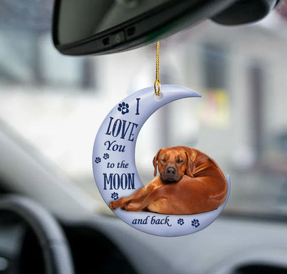 Rhodesian Ridgeback Moon Back Rhodesian Ridgeback Lover Dog Moms Two Sided Ornament, Christmas Gift,Christmas Decoration