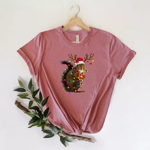 Christmas Squirrel Lights Shirt, Christmas Sweatshirt, Christmas Shirt, Christmas Sweatshirt Cute, Christmas Winter Sweatshirt