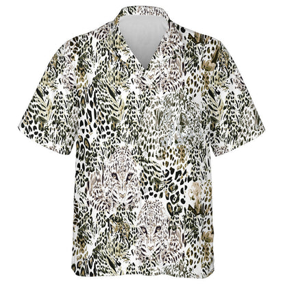 Safari Dreams Grunge Background With Leopard Spots Hawaiian Shirt, Hawaiian Shirt Gift, Christmas Gift