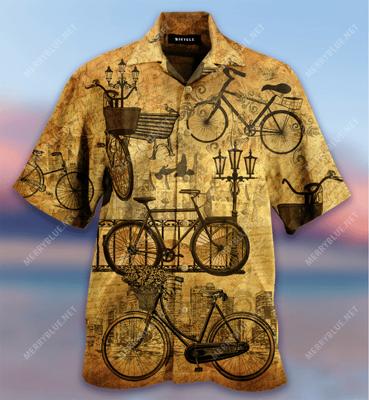 Find Vintage Bicycle Memory Hawaiian Shirt, Hawaiian Shirt Gift, Christmas Gift