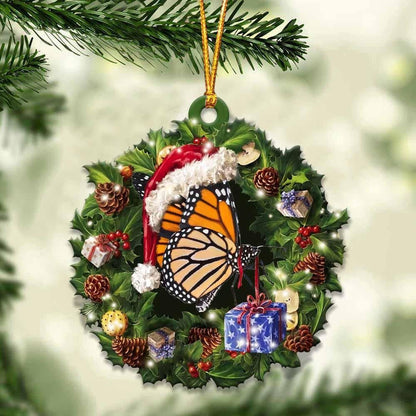 Butterfly and Christmas gift for her gift for him gift for Butterfly lover ornament, Happy Christmas Ornament, Christmas Gift, Christmas Decoration