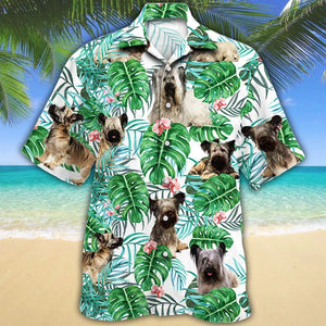 Skye Terrier Dog With Green Monstera Leaves Hawaiian Shirt, Hawaiian Shirt Gift, Christmas Gift