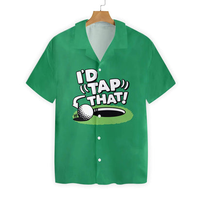 I'd Tap That Golf Ball Pattern Green Version Hawaiian Shirt, Hawaiian Shirt Gift, Christmas Gift