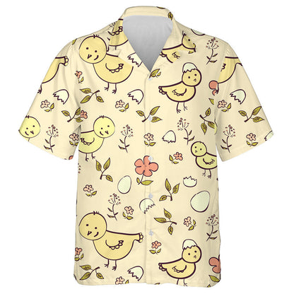 Funny Chicken And Egg Shell With Plants 1 Hawaiian Shirt, Hawaiian Shirt Gift, Christmas Gift