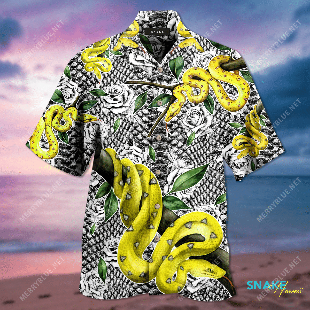 Buy Awesome Snake Unisex Hawaiian Shirt, Hawaiian Shirt Gift, Christmas Gift