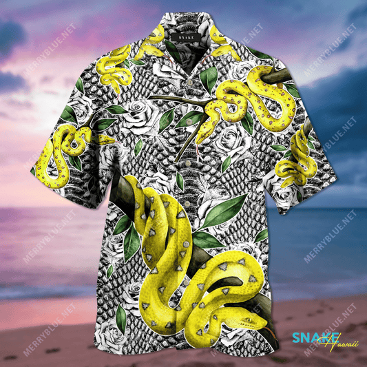 Buy Awesome Snake Unisex Hawaiian Shirt, Hawaiian Shirt Gift, Christmas Gift