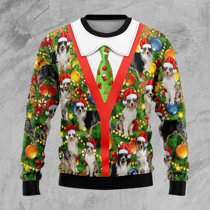 Australian Shepherd Pine Ugly Christmas Sweater,Christmas Ugly Sweater,Christmas Gift,Gift Christmas 2022