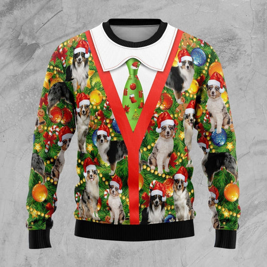 Australian Shepherd Pine Ugly Christmas Sweater,Christmas Ugly Sweater,Christmas Gift,Gift Christmas 2022