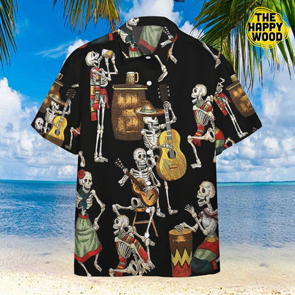 Skeleton Dance 3D Hawaiian Hawaii Shirt, Hawaiian Shirt Gift, Christmas Gift