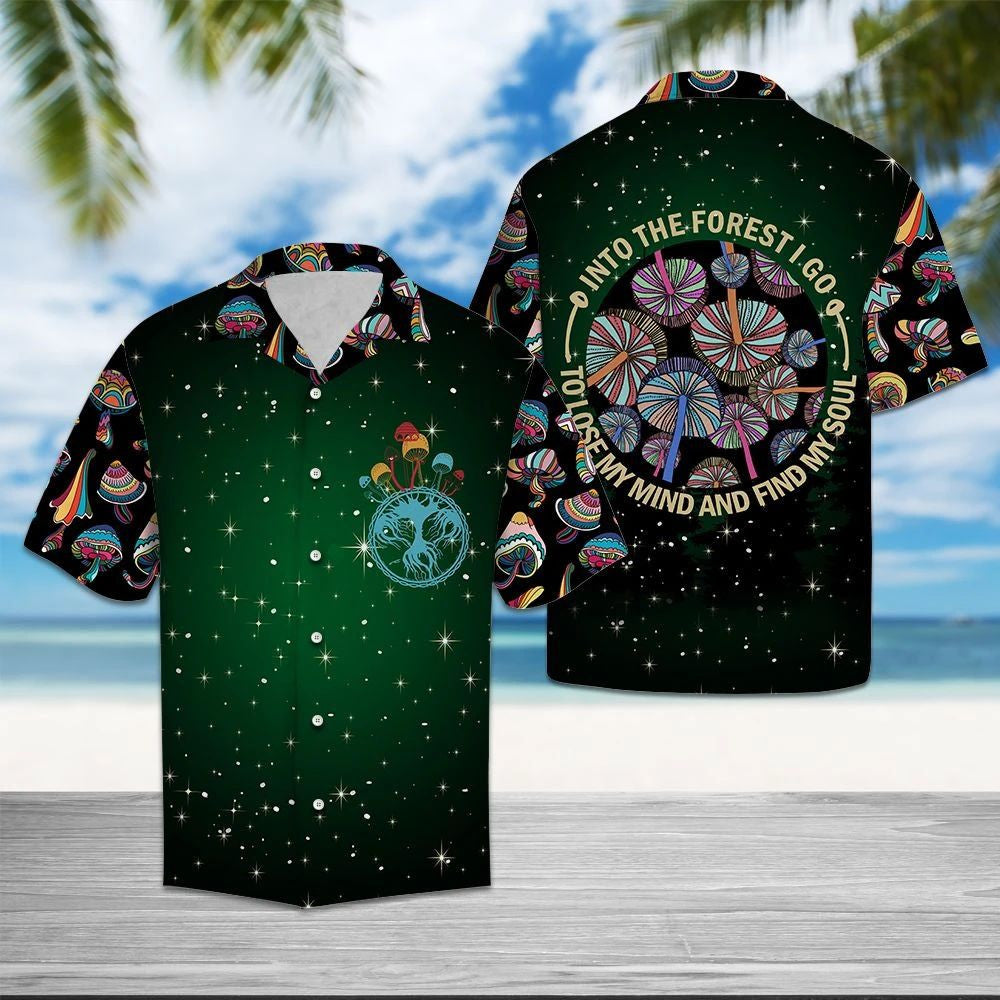 Twinkle Star In Green Theme Mushroom Forest Hawaiian Shirt, Hawaiian Shirt Gift, Christmas Gift