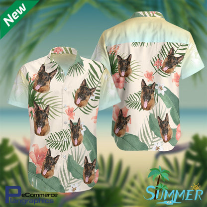 German Shepherd Summer Aop Hawaiian Aloha Shirt Hawaiian Shorts Beach Short Shirt, Hawaiian Shirt Gift, Christmas Gift