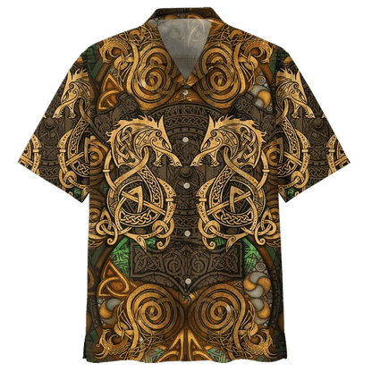 China Dragon Background Design Hawaiian Shirt, Hawaiian For Gift