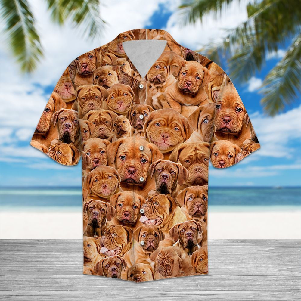 Cute Dog Awesome Brown Theme Hawaiian Shirt,Hawaiian Shirt Gift, Christmas Gift