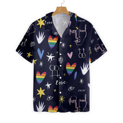 Love Is Love Happy LGBT Hawaiian Shirt, Hawaiian Shirt Gift, Christmas Gift