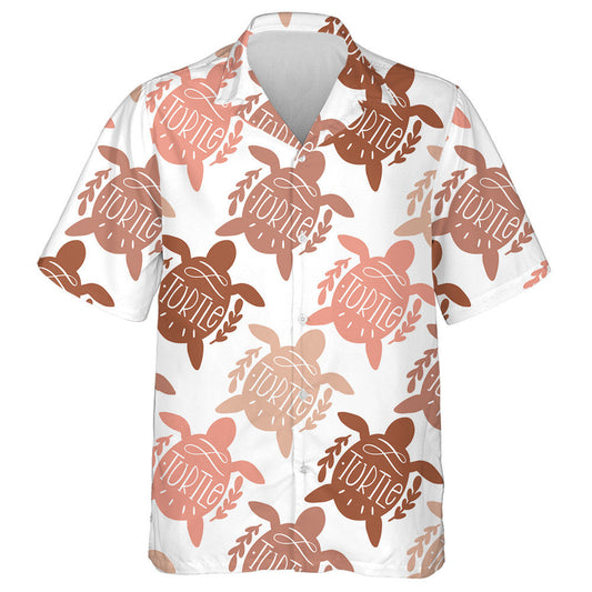 Sea Animals Text Turtle Ocean Shape Design Hawaiian Shirt, Hawaiian Shirt Gift, Christmas Gift