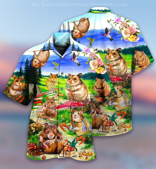 Animals Eating And Happy - Hawaiian Shirt, Christmas Gift