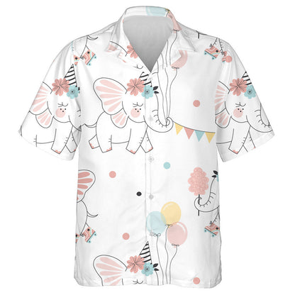 Fairy Elephant Roller Skating With Balloons And Flats Hawaiian Shirt, Hawaiian Shirt Gift, Christmas Gift