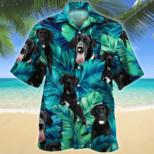 Great Dane Dog Lovers Gift Vivid Forest Hawaiian Shirt, Hawaiian Shirt Gift, Christmas Gift