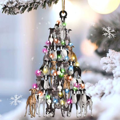 Greyhound Lovely Tree Gift For Greyhound Lover Gift For Dog Mom Ornament,Christmas Gift,Christmas Decoration