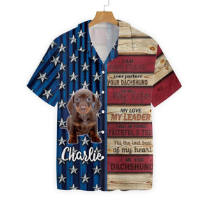 Dachshund With Sayings Custom Name Hawaiian Shirt,Hawaiian Shirt Gift, Christmas Gift