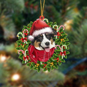 Australian Shepherd 2-Xmas Bandana Hanging Christmas Plastic Hanging Ornament, Christmas Ornament Gift, Christmas Gift, Christmas Decoration