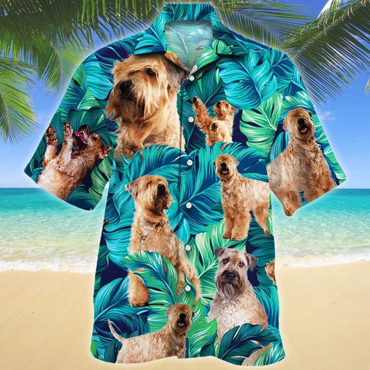 Curious Soft Coated Wheaten Terrier Dog Lovers Hawaiian Shirt, Hawaiian Shirt Gift, Christmas Gift