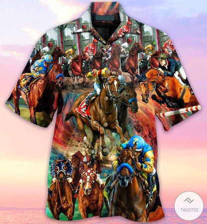 Horse Racing Hawaiian Shirt, Hawaiian Shirt Gift, Christmas Gift