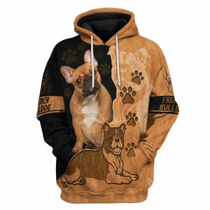 3D Loving French Bulldog Custom Tshirt Hoodie Apparel