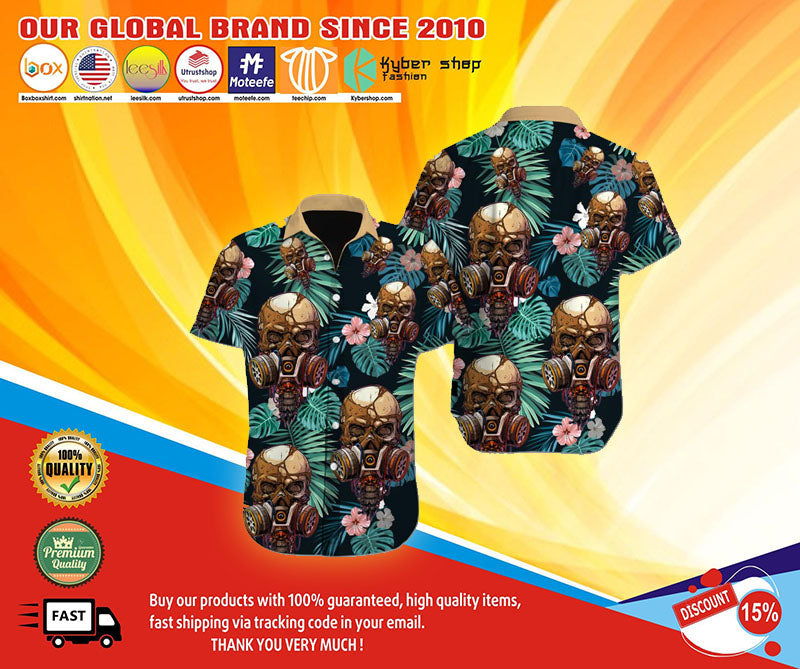Skull Flower Hawaiian Shirt, Hawaiian Shirt Gift, Christmas Gift