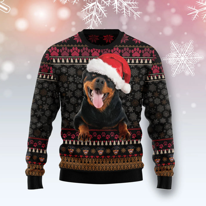 Rottweiler Christmas unisex womens & mens, couples matching, friends, funny family ugly christmas holiday sweater gifts , Christmas Ugly Sweater