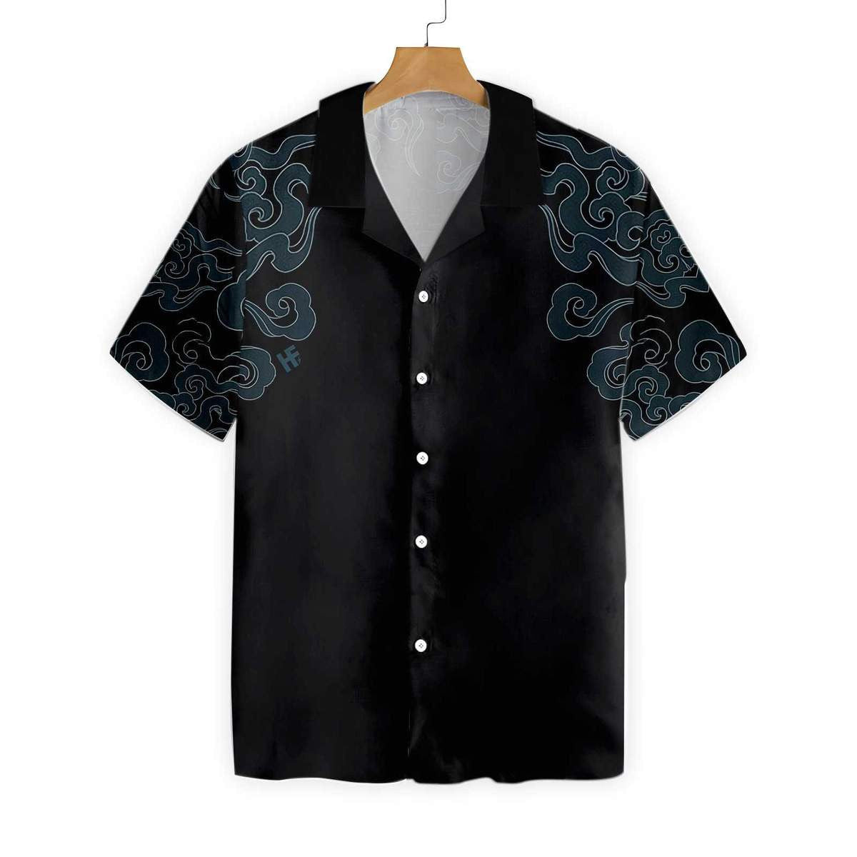 Kanagawa Dragon Awesome Background Design Hawaiian Shirt, Hawaiian For Gift