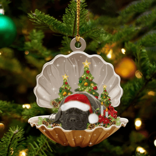 Cute Cane Corso Sleeping in Pearl Dog Christmas Ornament Flat Acrylic, Christmas Gift,Christmas Decoration