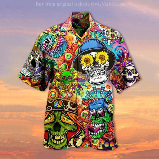Skull Life Style - Hawaiian Shirt , Hawaiian Shirt Gift, Christmas Gift
