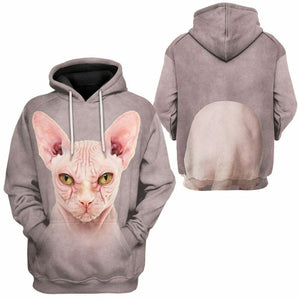 3D Sphynx Cat Tshirt Hoodie Apparel