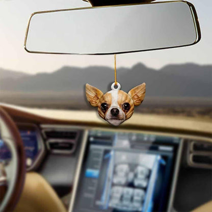 Chihuahua Sea Shell Face Ornament, Happy Christmas Ornament, Christmas Gift, Christmas Decoration