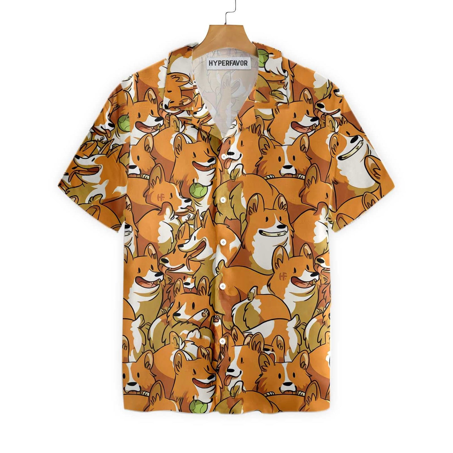 Domestic Pet The Corgi Friends Hawaiian Shirt, Hawaiian Shirt Gift, Christmas Gift