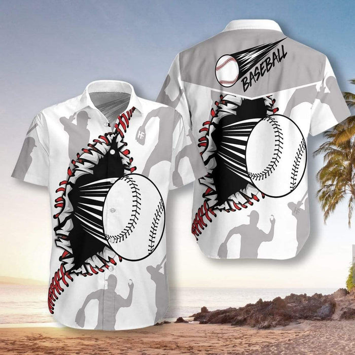 Amazing Wear Out Baseball Pattern Hawaiian Shirt, Hawaiian For Gift